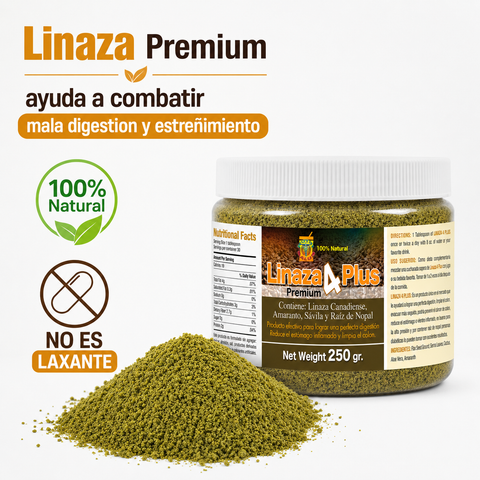 Linaza 4 Plus Alivio Natural para la Digestion y Estreñimiento.