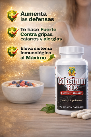 Colostrum. Capsulas de Calostro Bovino