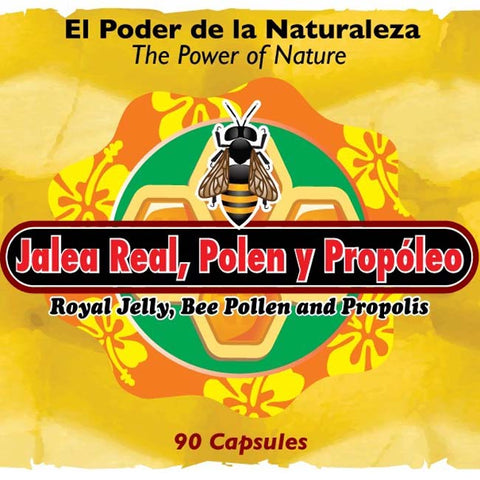 Jalea Real, Polen y Propóleo en Capsulas.